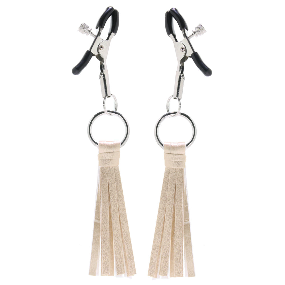 Playful Tassels Nipple Clamps in Gold Bondage and Fetish > Nipple Stimulators & Clamps - Tophatter Daily Deals