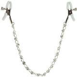 nipple play Crystal Chain Nipple Clamps in White Bondage and Fetish > Nipple Stimulators & Clamps - Tophatter Daily Deals