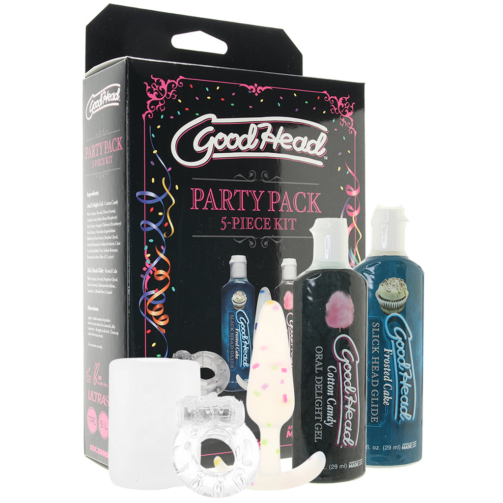GoodHead 5-Piece Party Pack Lubes and Lotions > Flavored Sex Lubes - Tophatter Daily Deals