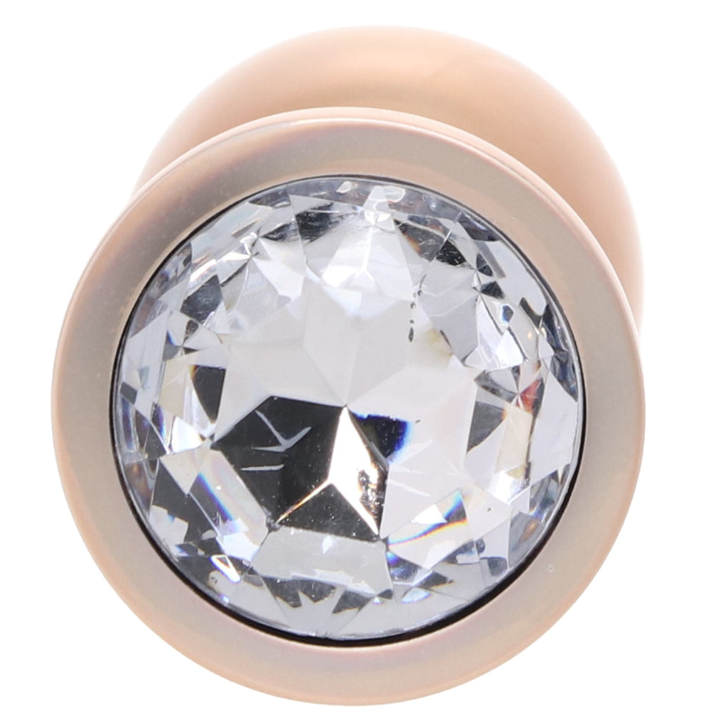 Rear Assets Small Metal Butt Plug in Champagne - Tophatter's Adult Sex Toys Online Anal Sex Toys > Butt Plugs - Tophatter Daily Deals