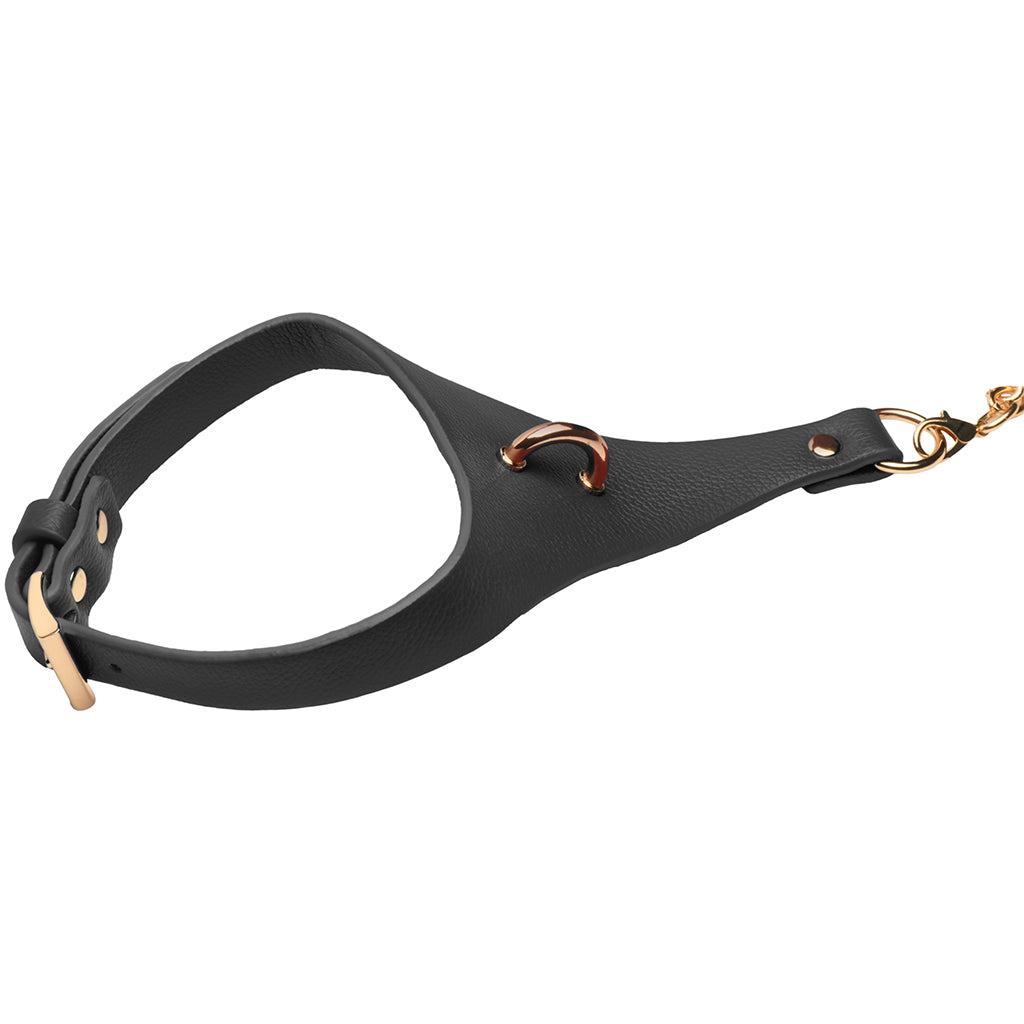 Master Series Captivate Collar with Body Chain in Black Bondage and Fetish > Leashes and Collars - Tophatter Daily Deals