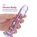 RealRock Crystal Clear Jelly 6 Inch Dildo in Purple Dildo Sex Toys > Realistic Dildos - Tophatter Daily Deals