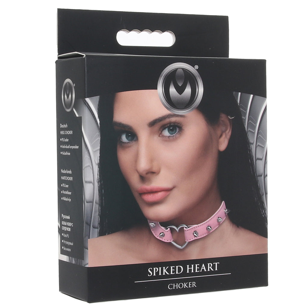Master Series Spiked Heart Choker in Pink Bondage and Fetish > Tools & Accessories - Tophatter Daily Deals