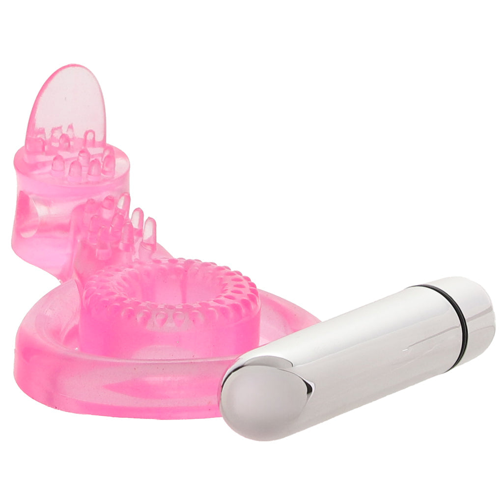 PinkCherry Dual Clit Flicker Cock Ring Vibrators > Vibrating Cock Rings - Tophatter Daily Deals