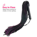 Long Suede Flogger in Black & Purple Bondage and Fetish > Whips and Crops - Tophatter Daily Deals
