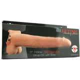 11 Inch Hollow Vibrating Strap-On with Balls in Vanilla Dildo Sex Toys > Strap-On and Harnesses - Tophatter Daily Deals