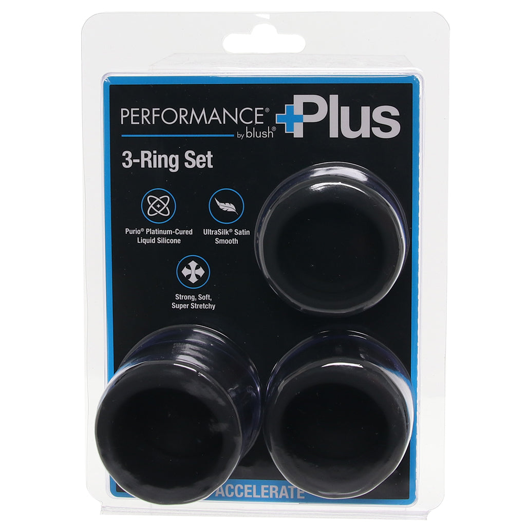 Performance Plus Accelerate 3 Ring Set Cock Rings - Tophatter Daily Deals