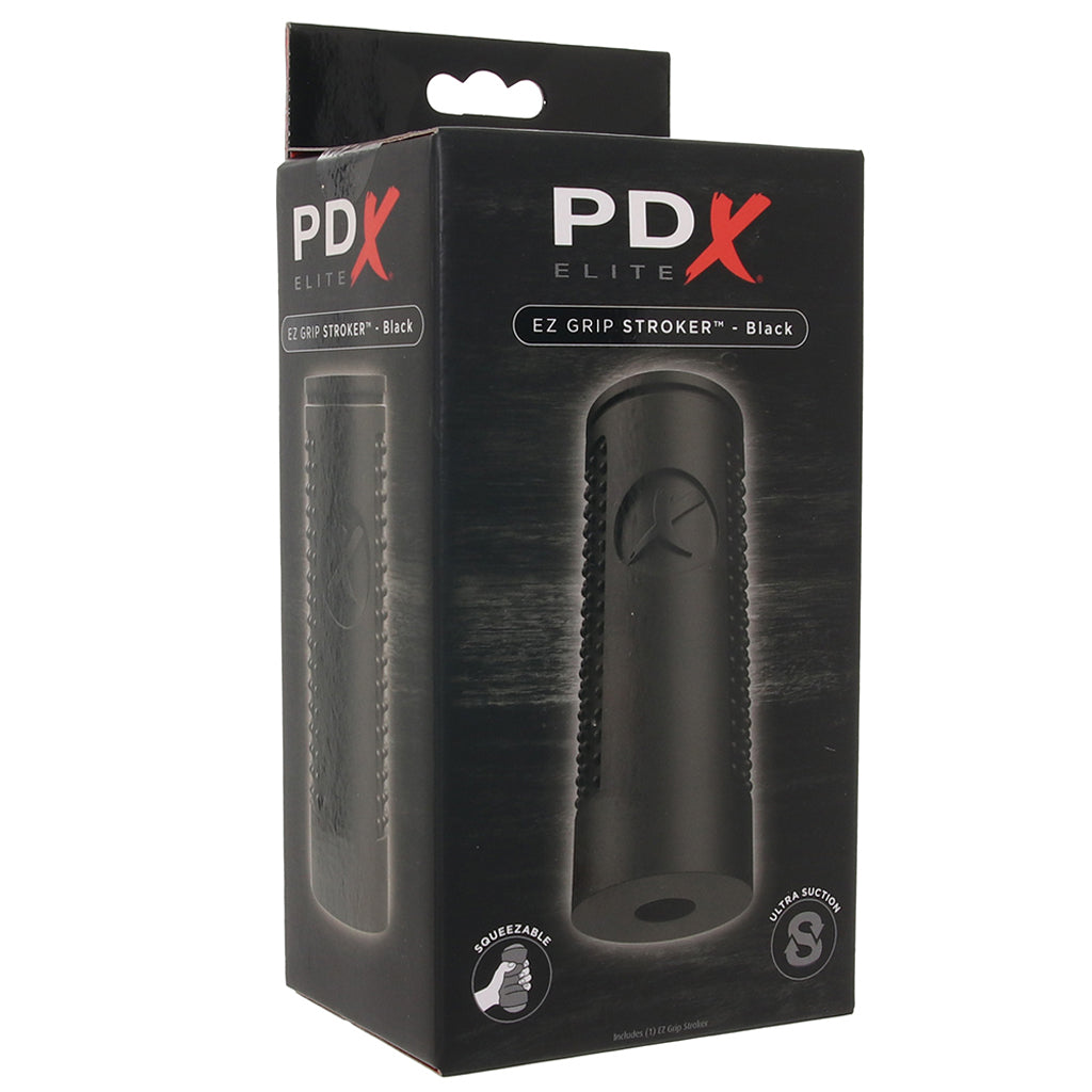 PDX Elite EZ Grip Stroker in Black - Tophatter's Adult Sex Toys Online Male Masturbators > Discreet Masturbators - Tophatter Daily Deals