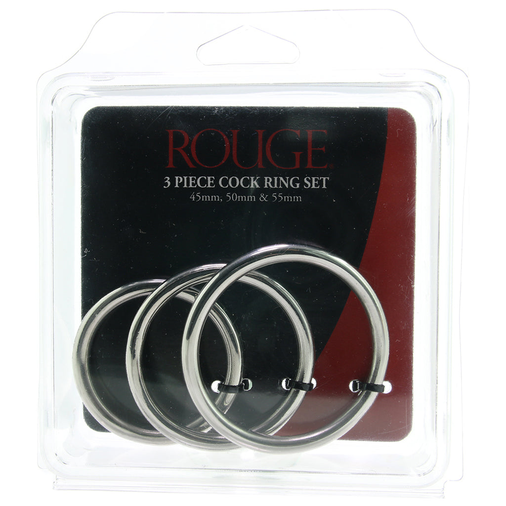 Stainless Steel 3 Piece Cock Ring Set Cock Rings - Tophatter Daily Deals