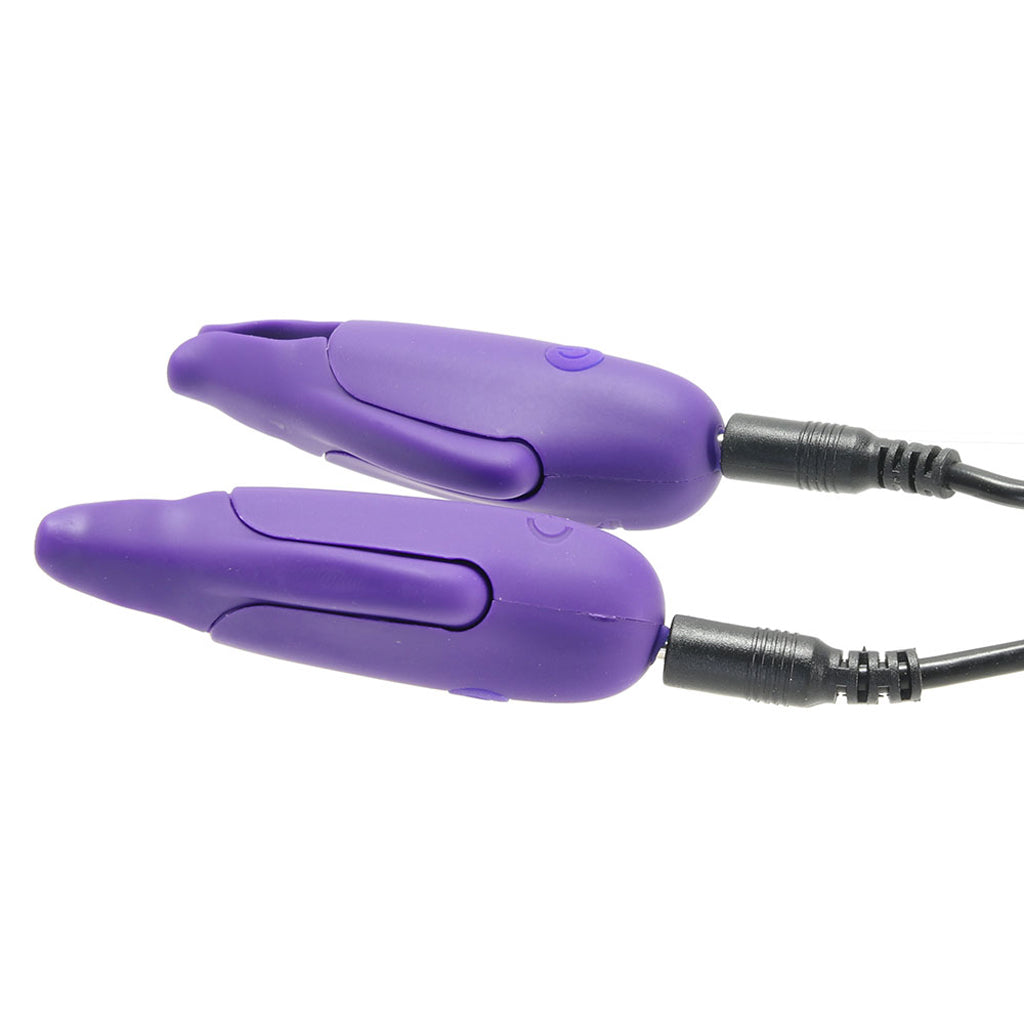Nipplettes Rechargeable Vibrating Clamps in Purple - Tophatter's Adult Products Bondage and Fetish > Nipple Stimulators & Clamps - Tophatter Daily Deals