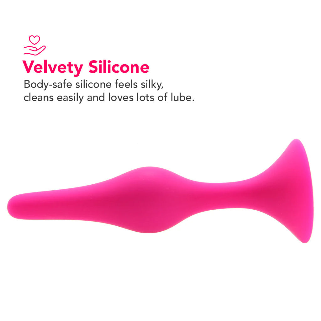 Luxe Beginner Silicone Butt Plug Kit in Pink Anal Sex Toys > Butt Plugs - Tophatter Daily Deals