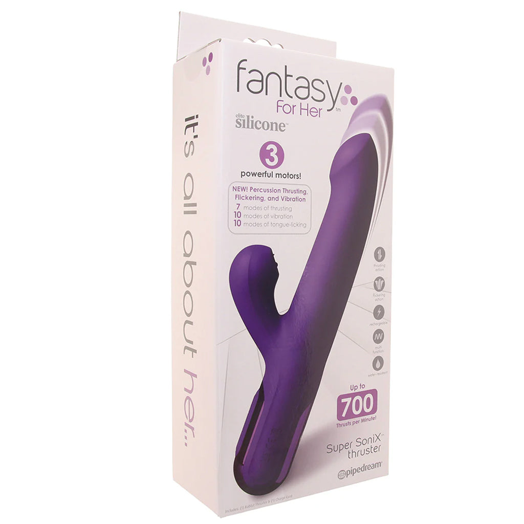 Fantasy For Her Super SoniX Thrusting Rabbit Vibe Vibrators > Rabbit Vibrators - Tophatter Daily Deals