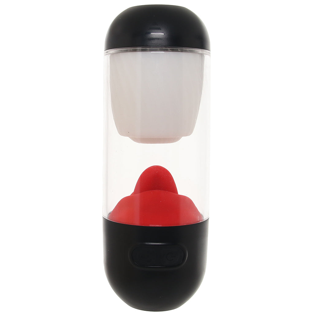 Delite Realistic Masturbator with Tongue Action - Tophatter's Adult Sex Toys Online Male Masturbators > Self-Contained Strokers - Tophatter Daily Deals