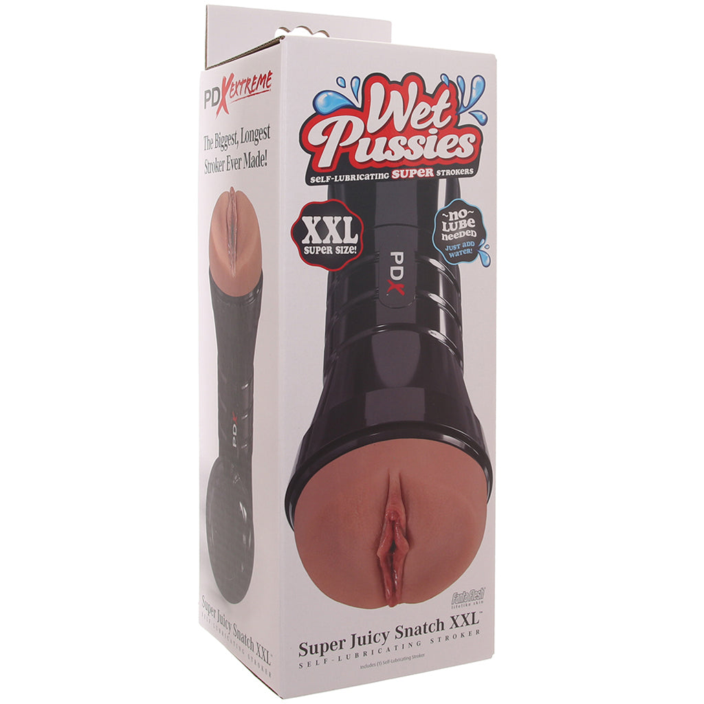 PDX Wet Pussies Super Juicy Snatch XXL Stroker in Brown - Tophatter's Adult Sex Toys Online Male Masturbators > Pocket Strokers - Tophatter Daily Deals