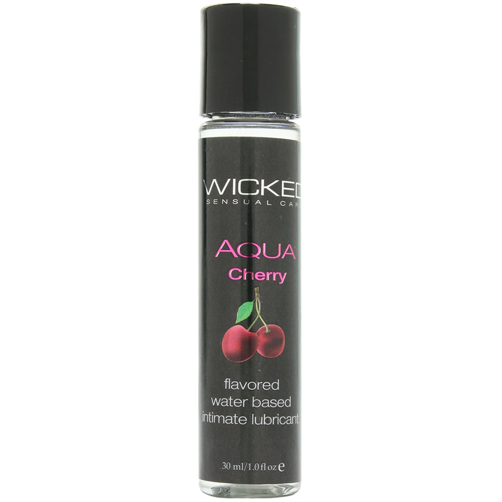 Aqua Flavored Lube 1oz/30ml in Cherry - Tophatter's Adult Products Lubes and Lotions > Flavored Sex Lubes - Tophatter Daily Deals