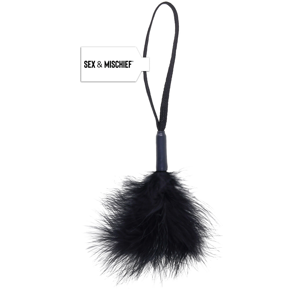S&M Peaches 'n CreaMe Wrist Feather Ticker in Black - Tophatter's Adult Sex Toys Online Sensual Love > Ticklers & Teasers - Tophatter Daily Deals