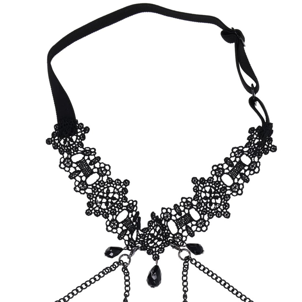 Sex & Mischief Lace Collar with Nipple Ties Bondage and Fetish > Tools & Accessories - Tophatter Daily Deals