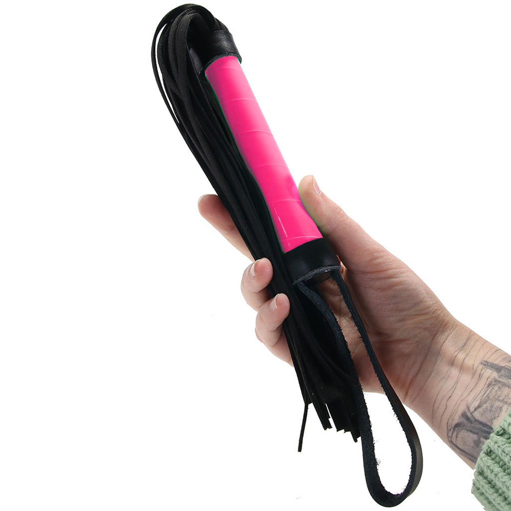 Electra Play Things Flogger in Neon Pink Bondage and Fetish > Whips and Crops - Tophatter Daily Deals