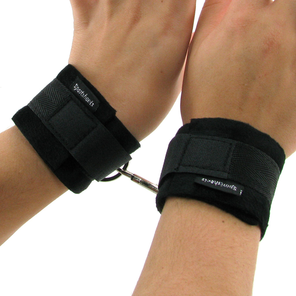 Soft Cuffs in Black Bondage and Fetish > Wrist and Ankle Cuffs - Tophatter Daily Deals