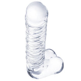 gläs 8 Inch Realistic Ribbed G-Spot Dildo Dildo Sex Toys > G-Spot Dildos - Tophatter Daily Deals