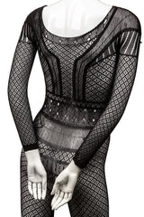 Scandal Full Length Black Lace Body Suit XL - Tophatter's Adult Sex Toys Online Lingerie > Lingerie - Tophatter Daily Deals