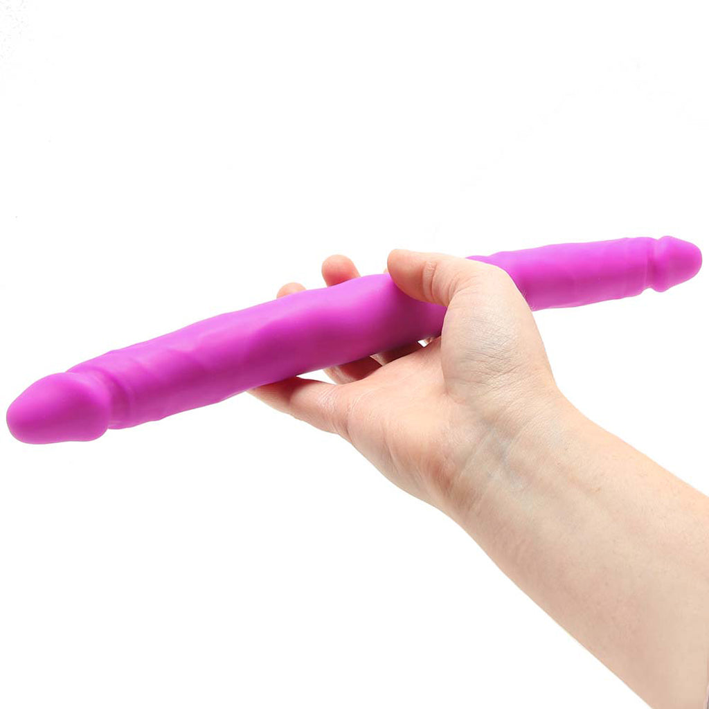 Colours Double Pleasure 12 Inch Dildo in Purple - Tophatter's Adult Products Dildo Sex Toys > Double Ended Dildos - Tophatter Daily Deals