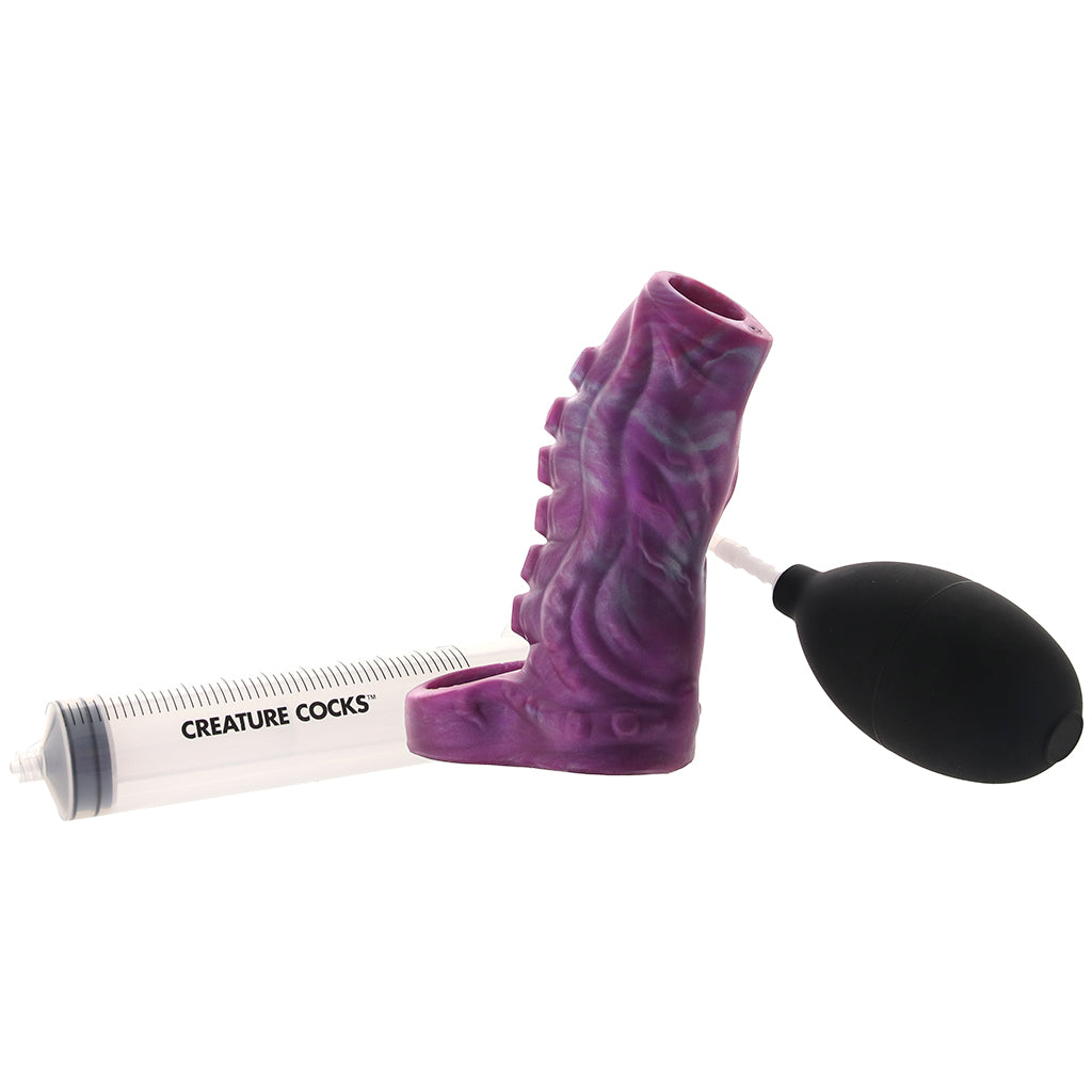 Creature Cocks Tentacle Squirting Enhancer in Purple - Tophatter's Adult Sex Toys Online Male Enhancement > Extenders and Sleeves - Tophatter Daily Deals