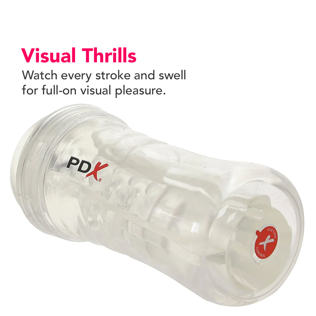 PDX Elite ViewTube Plus See-Thru EZ-Grip Stroker Male Masturbators > Discreet Masturbators - Tophatter Daily Deals