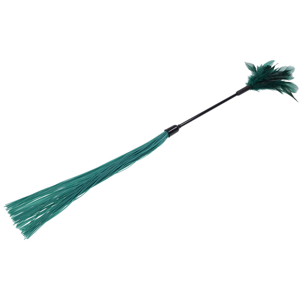 Sex & Mischief Indica Feather and Silicone Tickler Bondage and Fetish > Whips and Crops - Tophatter Daily Deals