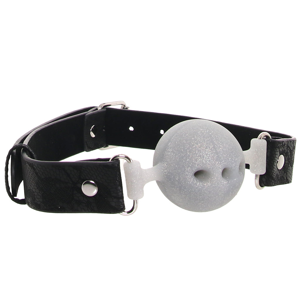 Sex & Mischief Lace Silicone Breathable Ball Gag Bondage and Fetish > Ball Gags & Mouth Restraints - Tophatter Daily Deals