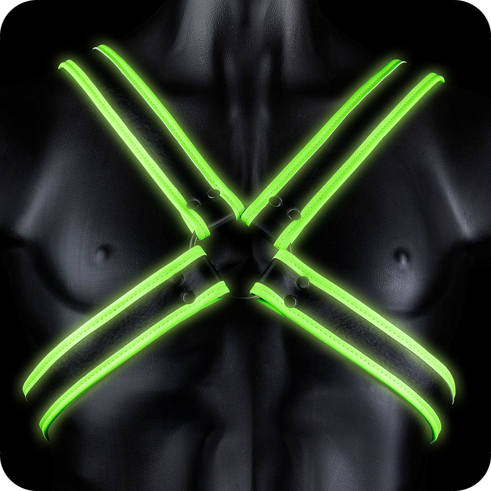 Ouch! Glow In The Dark Cross Harness /XL Bondage and Fetish > Men's Bondage Wear - Tophatter Daily Deals