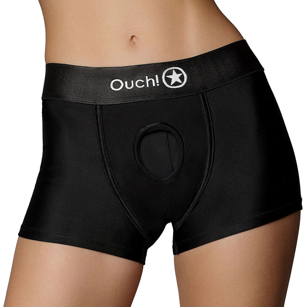 Ouch! Black Vibrating Strap-on Boxer /S Dildo Sex Toys > Strap-On and Harnesses - Tophatter Daily Deals