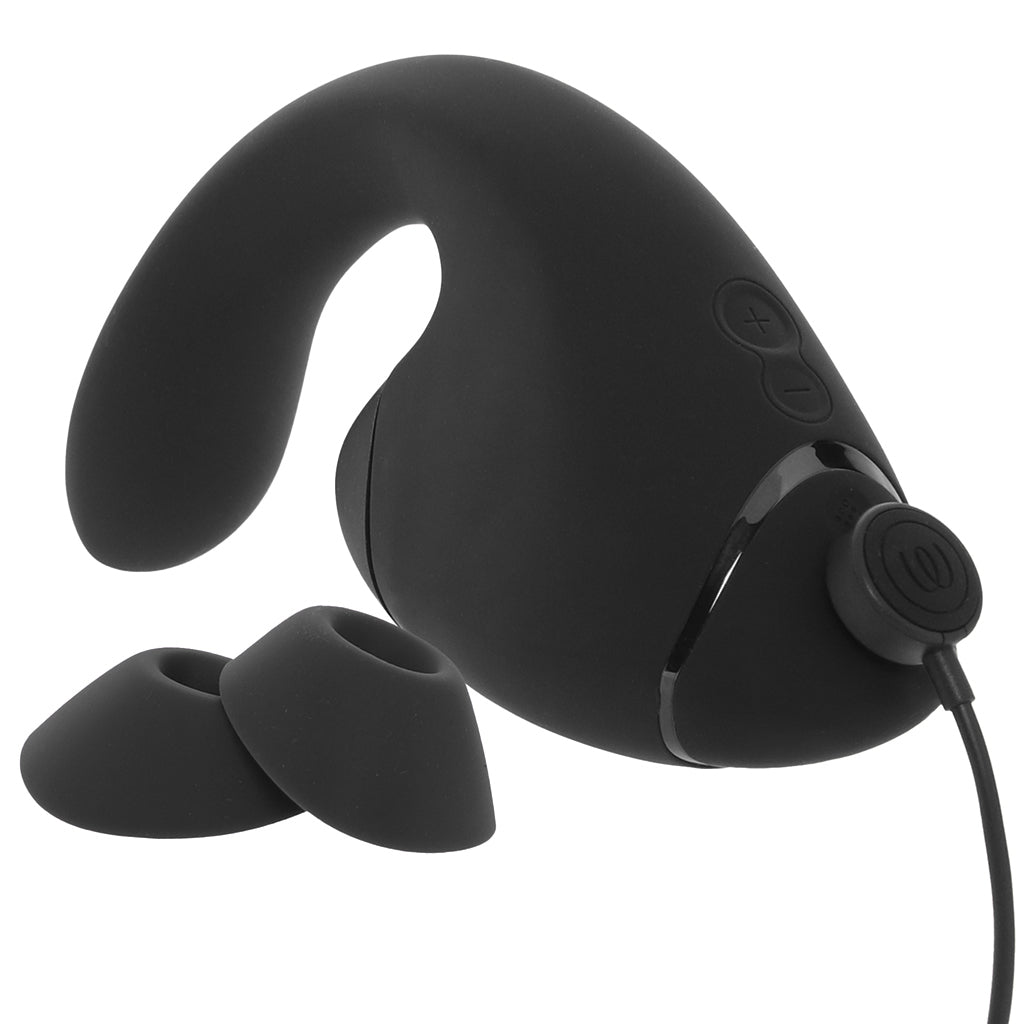 Womanizer Next Duo Clitoral Suction & G-Spot Vibe in Black Vibrators > G-Spot Vibrators - Tophatter Daily Deals