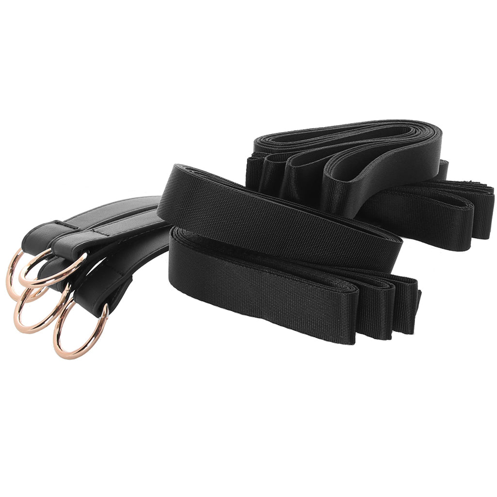 Bondage Couture Tie Down Straps in Rose Gold - Tophatter's Adult Products Bondage and Fetish > Restraints - Tophatter Daily Deals