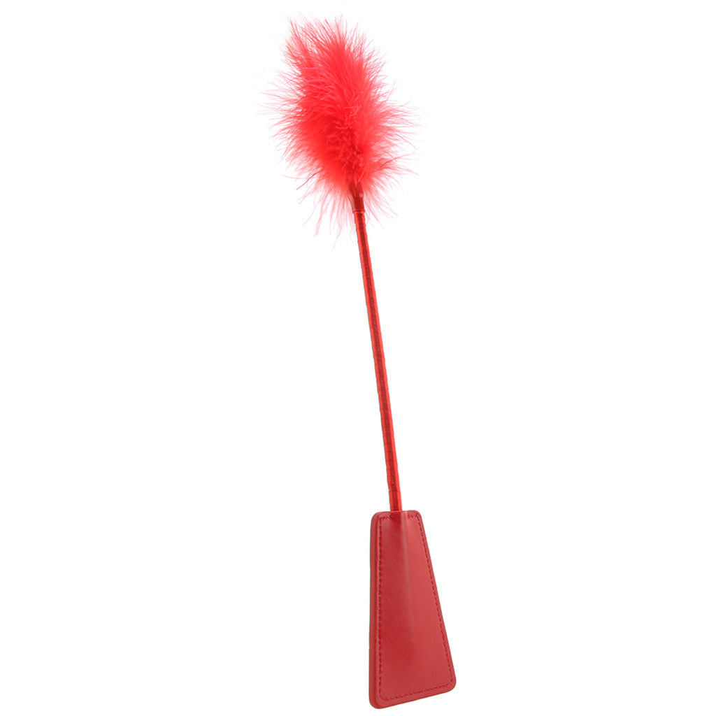 Ouch! Feather Crop in Red - Tophatter's Adult Products Bondage and Fetish > Tools & Accessories - Tophatter Daily Deals