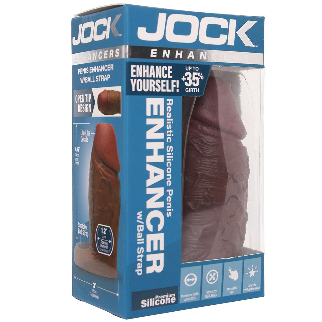 Jock Realistic Thick Silicone Enhancer with Ball Strap in D - Tophatter's Adult Sex Toys Online Male Enhancement > Extenders and Sleeves - Tophatter Daily Deals