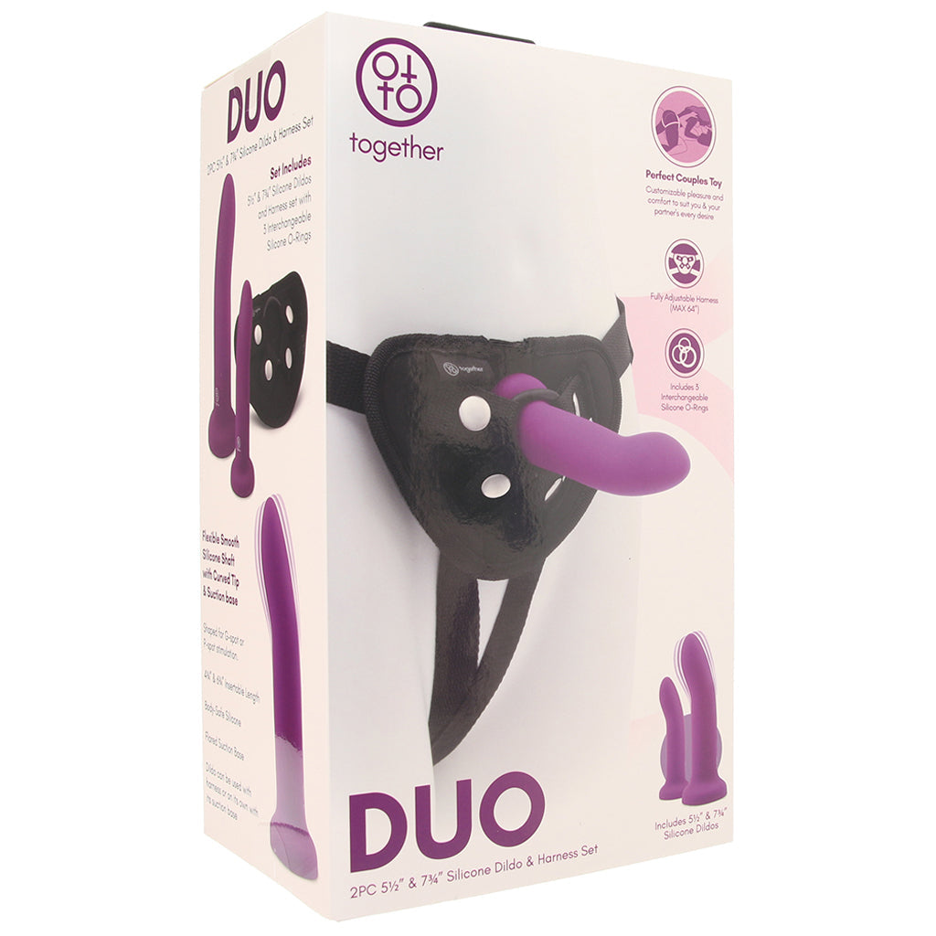 Together Duo 5.5 and 7.75 Inch Dildo and Harness Set - Tophatter's Adult Sex Toys Online Dildo Sex Toys > Strap-On and Harnesses - Tophatter Daily Deals