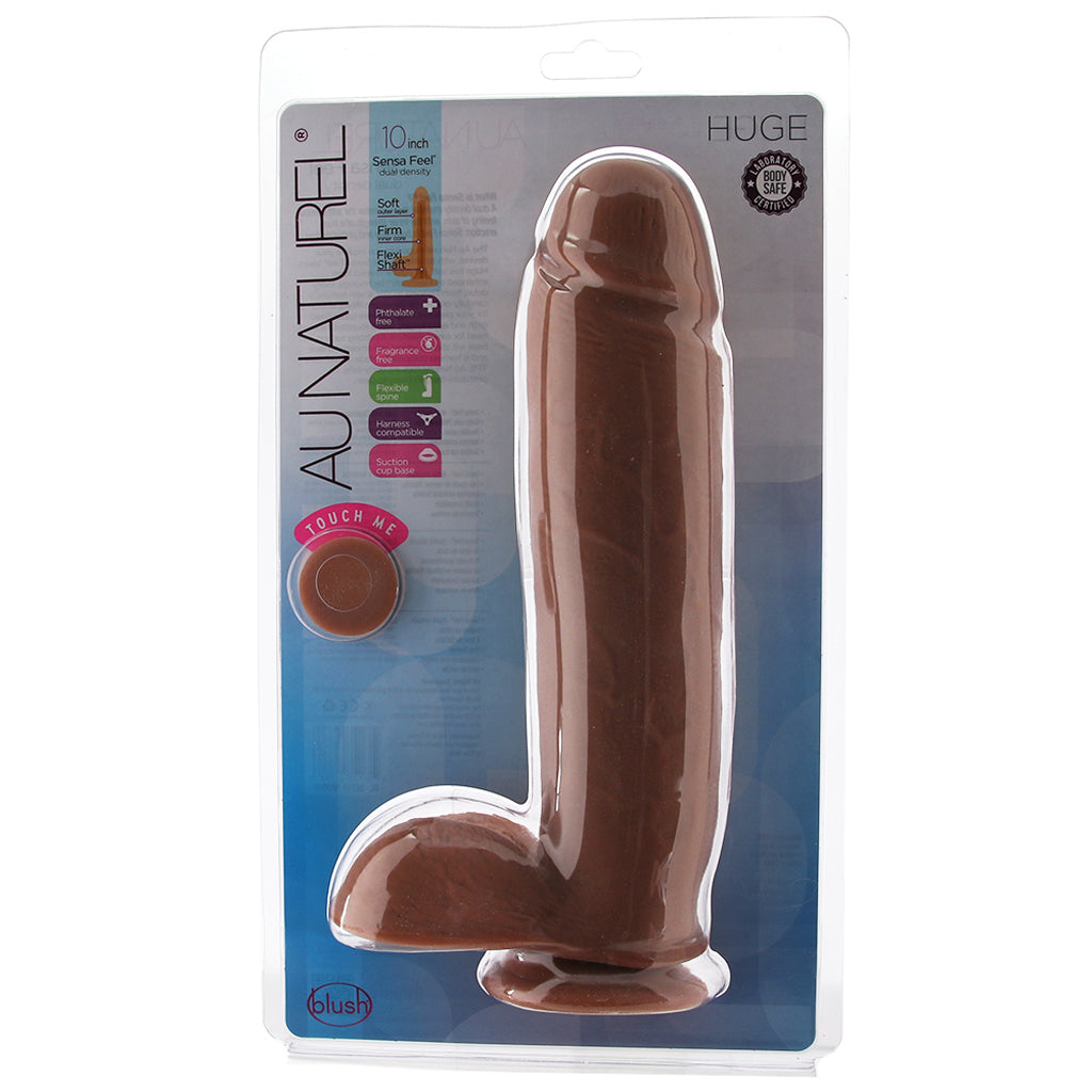 Au Naturel Huge 10 Inch Sensa Feel Dildo in Mocha Dildo Sex Toys > Realistic Dildos - Tophatter Daily Deals