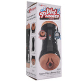 PDX Wet Pussies Super Flip-A-Pussy Over Stroker in Brown Male Masturbators > Pocket Strokers - Tophatter Daily Deals
