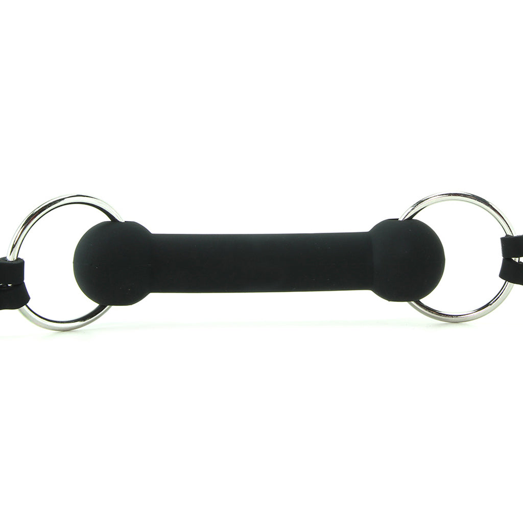 Black & White Silicone Bit Gag - Tophatter's Adult Products Bondage and Fetish > Ball Gags & Mouth Restraints - Tophatter Daily Deals