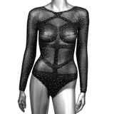 Radiance Long Sleeve Black Body Suit Bondage and Fetish > Pleasure Masks and Dress Up Play - Tophatter Daily Deals