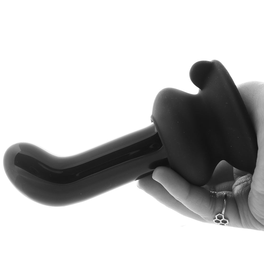 Icicles No.84 Glass G-Spot & P-Spot Vibe in Black - Tophatter's Adult Sex Toys Online Vibrators > G-Spot Vibrators - Tophatter Daily Deals