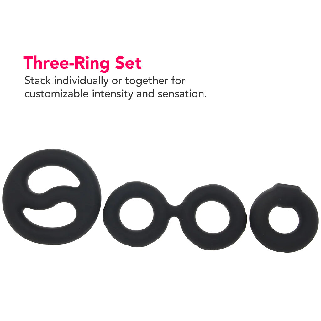 Performance Plus Throttle 3 Ring Set Cock Rings - Tophatter Daily Deals