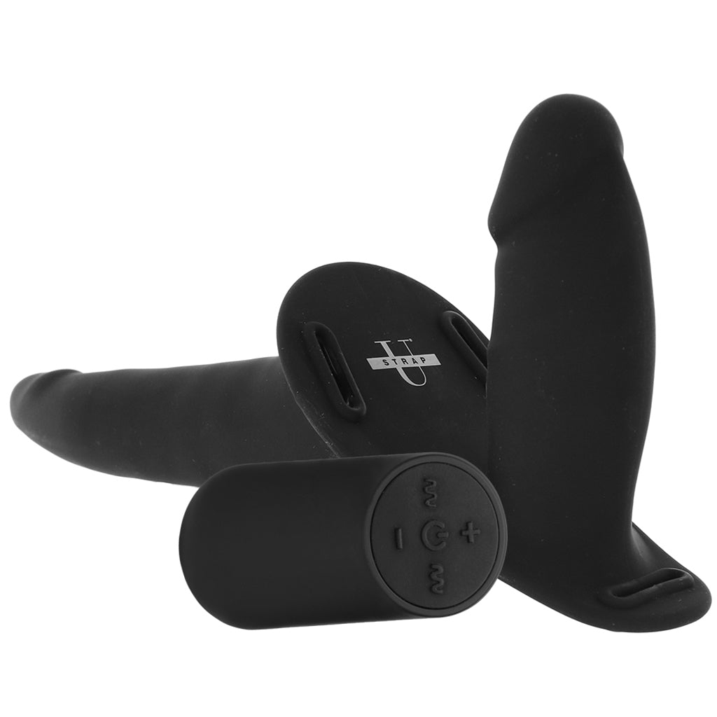 Strap U Power Pegger Beginner Vibrating Dildo & Harness Dildo Sex Toys > Strap-On and Harnesses - Tophatter Daily Deals