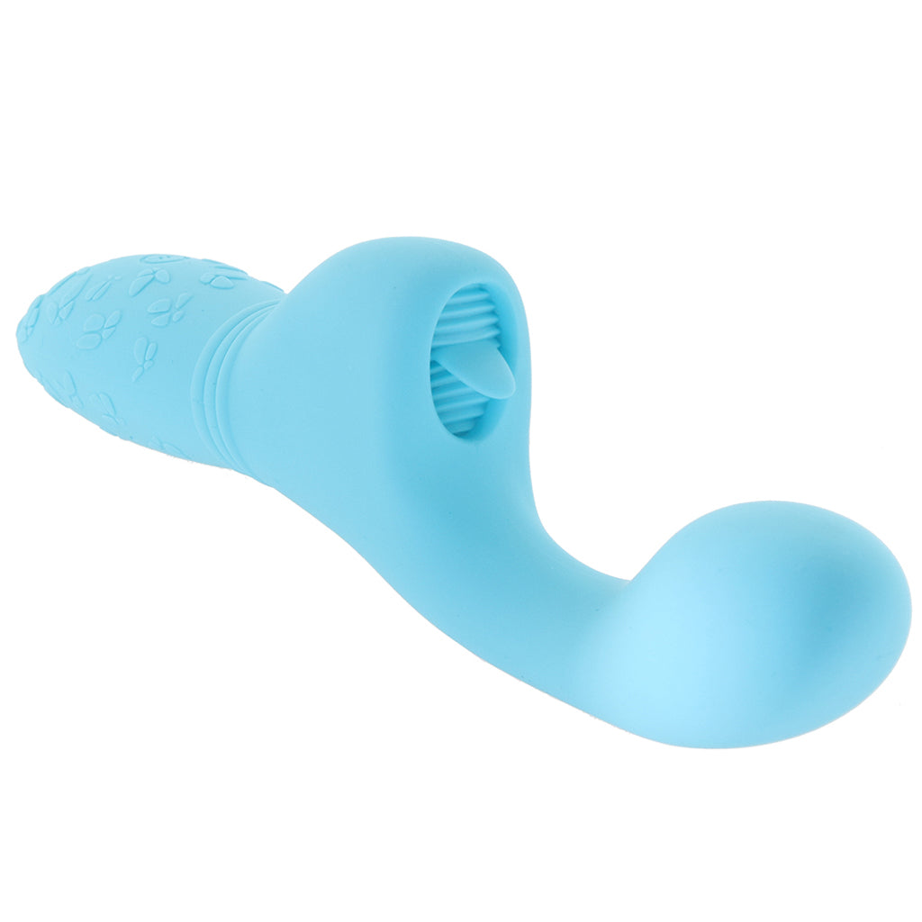 Rechargeable Butterfly Kiss Flicker Vibrator in Blue Vibrators > G-Spot Vibrators - Tophatter Daily Deals