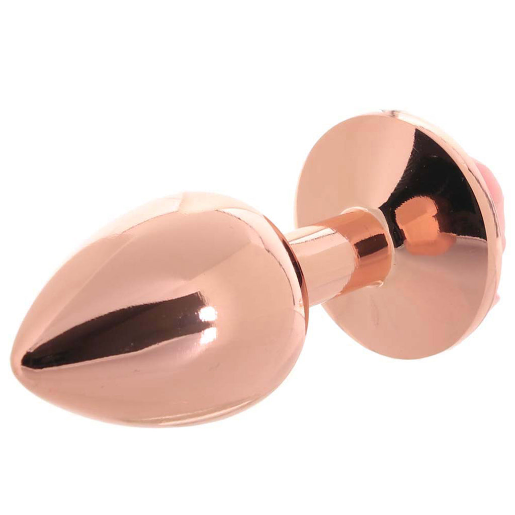 Rear Assets Small Rose Aluminum Plug in Rose/Pink - Tophatter's Adult Products Anal Sex Toys > Butt Plugs - Tophatter Daily Deals