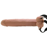 10 Inch Hollow Vibrating Strap-On with Remote in Tan Dildo Sex Toys > Strap-On and Harnesses - Tophatter Daily Deals