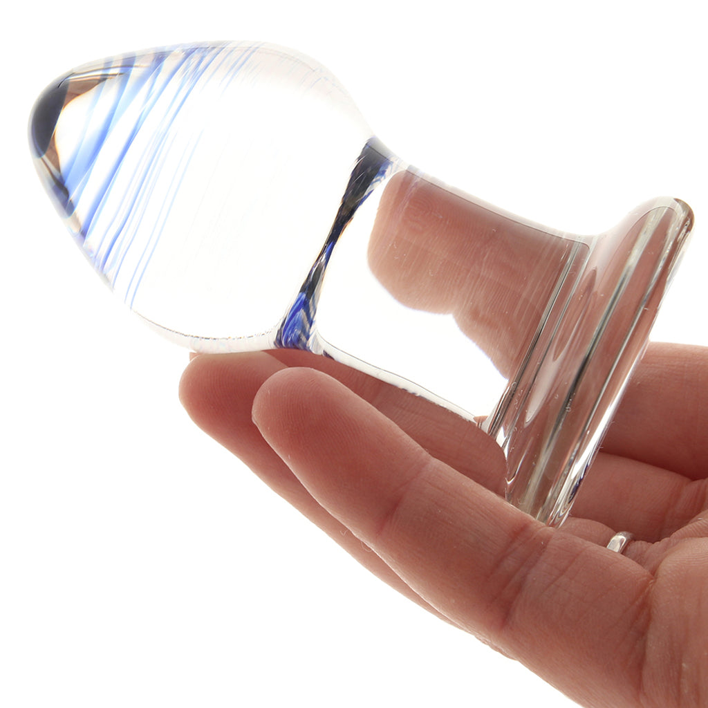 gläs Amethyst Rain Glass Butt Plug - Tophatter's Adult Products Anal Sex Toys > Butt Plugs - Tophatter Daily Deals
