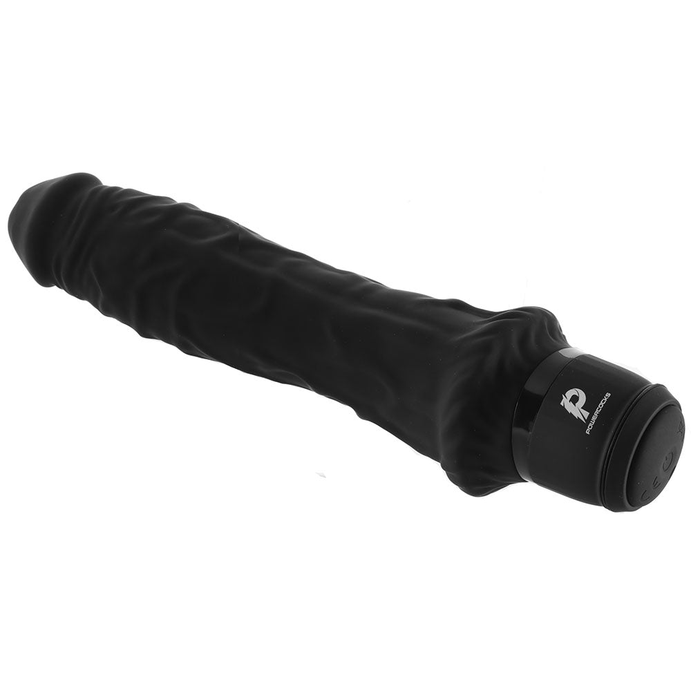 PowerCock 8 Inch Girthy Realistic Vibe in Black Vibrators > Realistic Vibrator Dildos - Tophatter Daily Deals