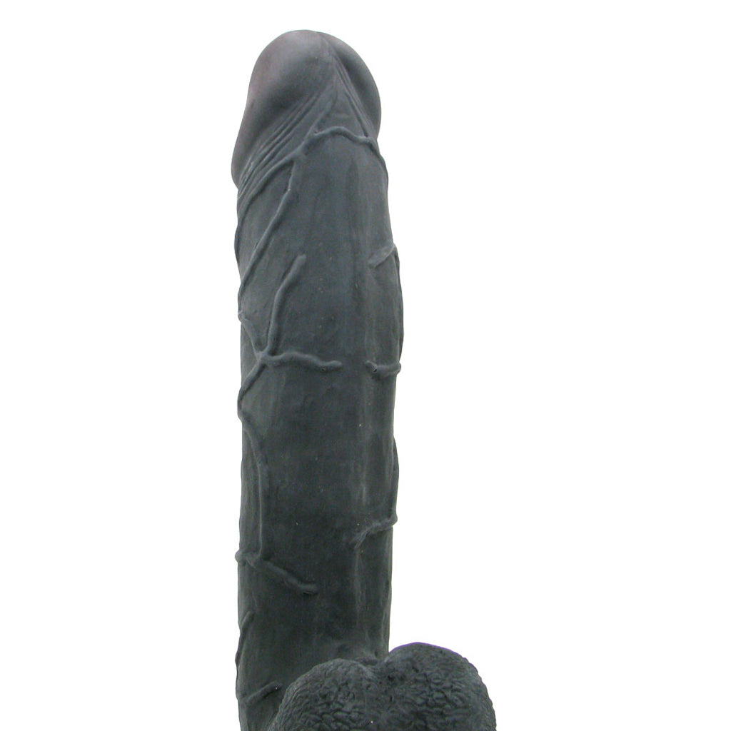 Real Feel Deluxe 12 Inch Vibrating Wall Banger Dildo in Bla Vibrators > Realistic Vibrator Dildos - Tophatter Daily Deals